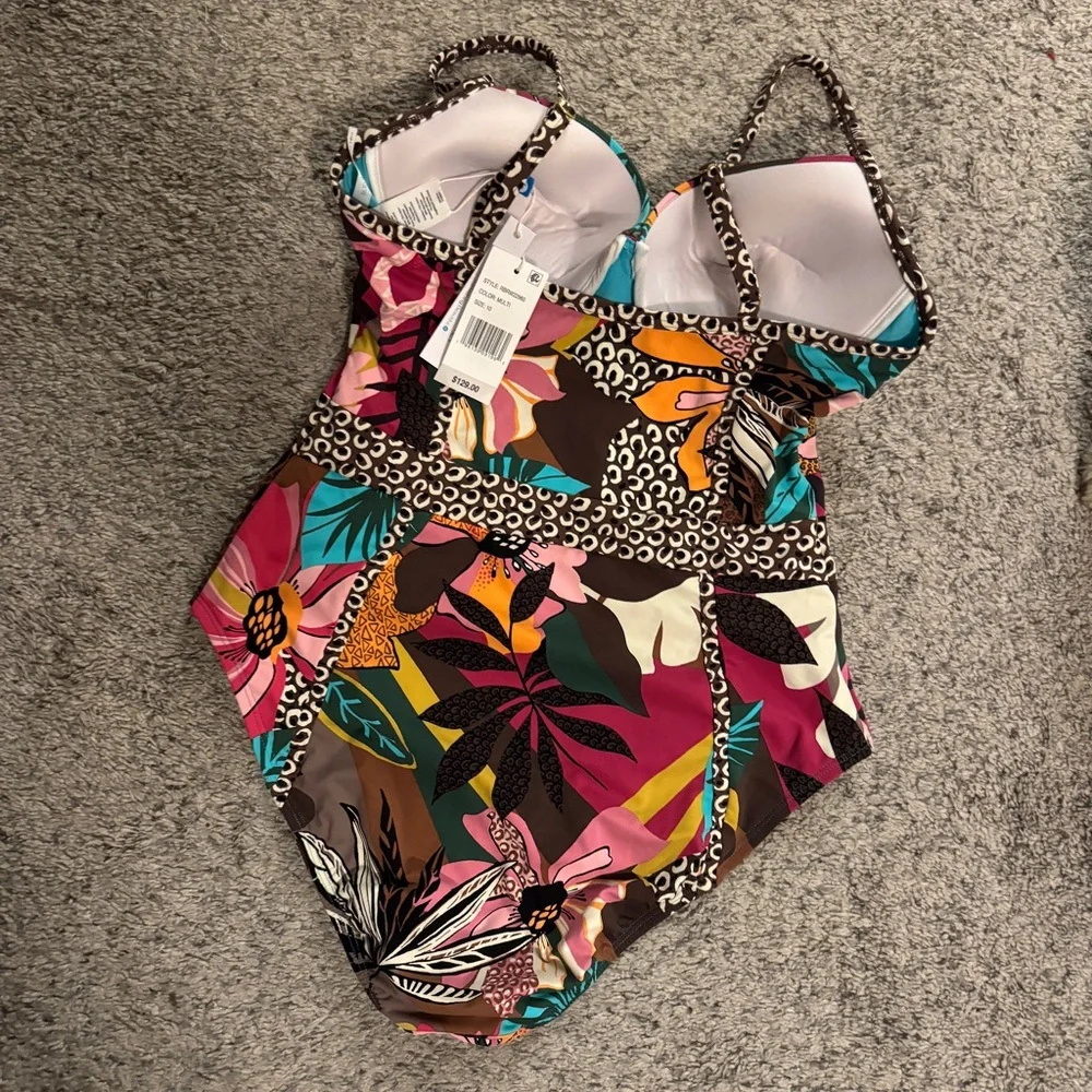 Bleu Rod Beattie Bright Print Large Swimsuit NWT - Picture 5 of 5